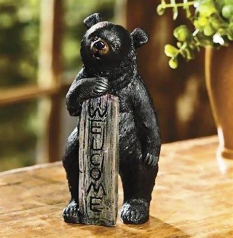 If you're looking for bear kitchen decor make sure to add a black bear wine holder. Black Bear Bathroom OUTHOUSE Wall Plaque Cabin Lodge Pine ...