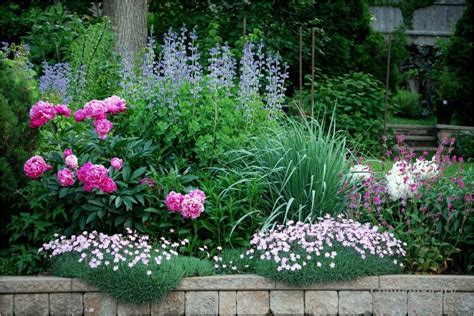 Flower Bed Ideas For Full Sun Flower Garden Design Purple Perennials