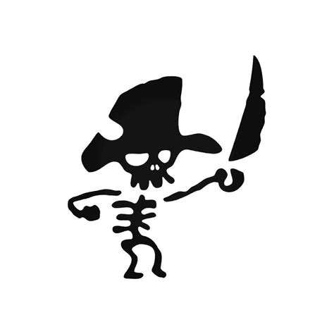 Buy Cute Pirate Skull Decal Sticker Online