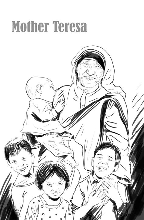 Click on any of the images below for the full sized printable coloring page bp.blogspot.com: Mother Teresa with children coloring page ...
