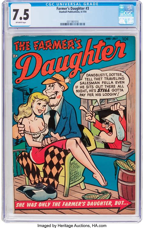 The Farmers Daughter 3 Stanhall Publications 1954 Cgc Vf 75