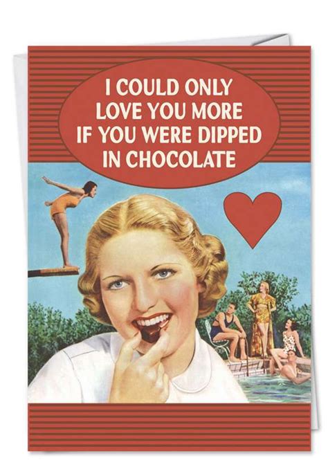 Dipped In Chocolate Valentine S Day Funny Greeting Card