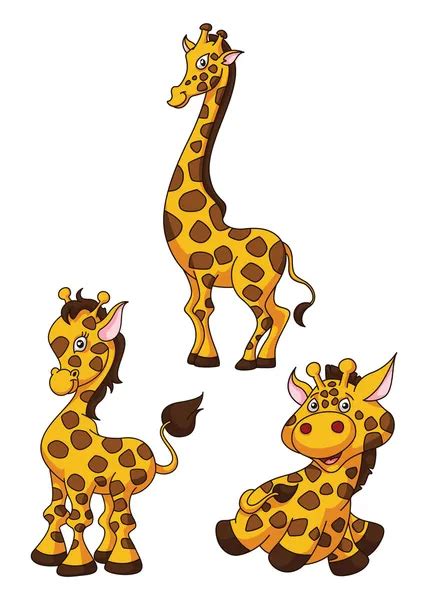 Cute Giraffe Print Kids Vector Illustration Stock Vector Image By