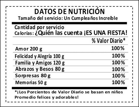 Pin De Sandra Sanchez En Imprimibles Tabla De Nutrición Etiquetas