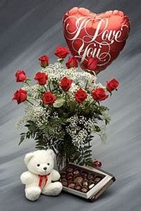 Chocolate ferrero rocher wrapped inside of all flowers! The True Romantic package Dz. Roses, Chocolate,Balloon ...