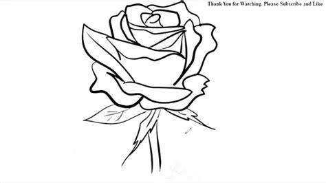 Simple flower drawing easy flower drawings fish drawings outline drawings simple flowers cool drawings drawing flowers lotus flower abstract lady line drawing picture home decor nordic canvas painting wall art figure body. How to Draw a Rose Flower Easy Line Drawing Sketch - YouTube