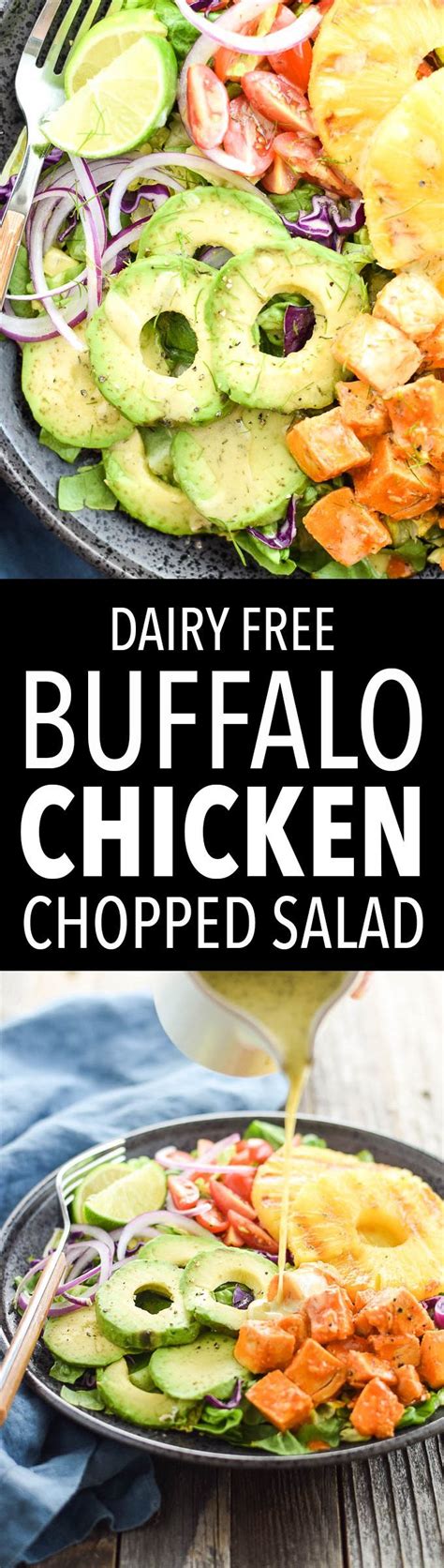 Buffalo Chicken Chopped Salad Dairy Free Easy GF Recipes Recipe
