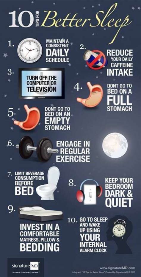 10 Tips For Better Sleep Job Search Infographics