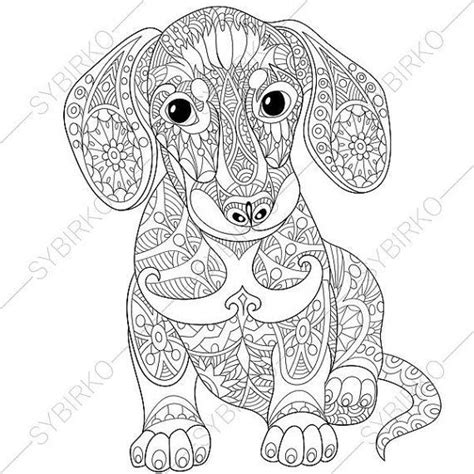 Coloring pages staggering animal coloring pages photo. Coloring pages for adults. Dachshund Dog. Dog coloring ...