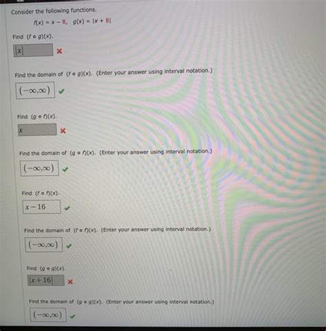 Solved Consider The Following Functions Fxx−8gx∣x8∣