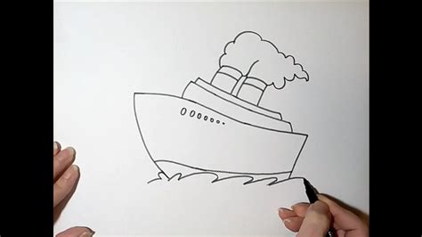 How To Draw A Ship In 3 Minutes Kako Nacrtati Brod Za 3 Minuta Youtube