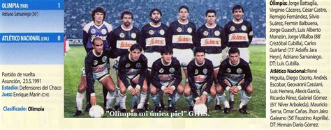 Si bien la final de vuelta ocurrió el 5 de junio de 1991, la competición continental del continente latinoamericano inició en el mes de febrero de aquel años. DIRECTOR TECNICO CRISTOBAL CUBILLA: CLUB OLIMPIA 1991. SUB ...