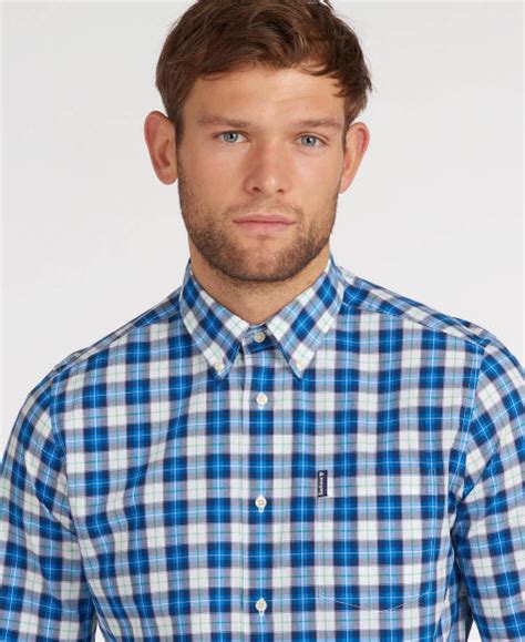 Barbour Mens Highland Check Shirt Blue Msh4659bl33 Red Rae Town And Country Free Delivery Online