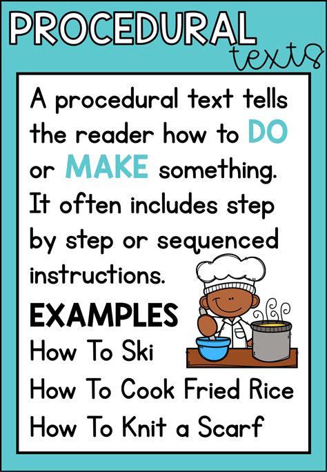 What Is A Procedural Text Poster Classroom Decor Procedural Text