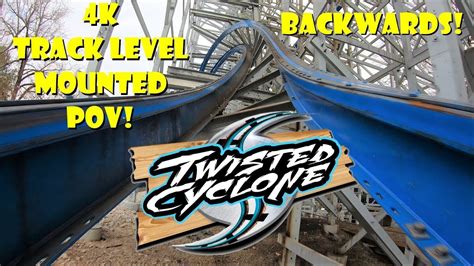 Twisted Cyclone Six Flags Over Georgia Backwards Track Level Mounted Pov In 4k Youtube