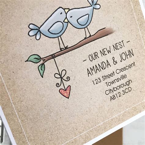 Punchbowl has a large selection of beautiful graduation announcement ecards that you can personalize with your own special message and photo. Our New Nest, New Address Announcement Card By Cloud 9 Design | notonthehighstreet.com