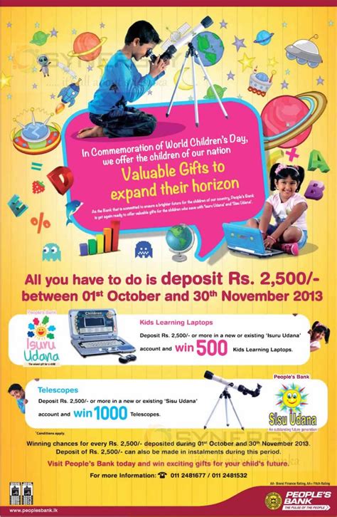 Gifts66 is the premier destination for the best gifts for any occasion. People's Bank Children Saving Account Promotion - Till ...