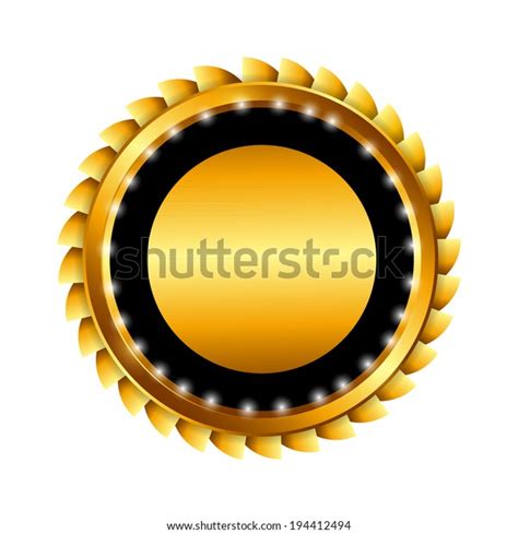 Gold Label Sign Template Vector Illustration Stock Vector Royalty Free