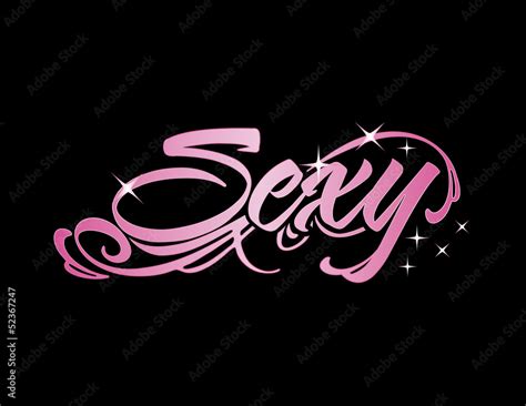 Sexy Word Design Stock Vector Adobe Stock