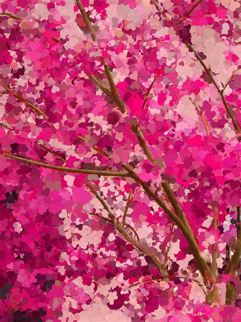 Tree Of Pink Love Painting By Bruce Nutting Fine Art America