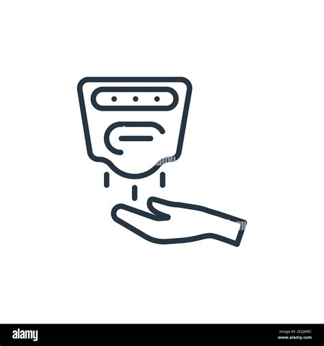 Drying Hands Outline Vector Icon Thin Line Black Drying Hands Icon