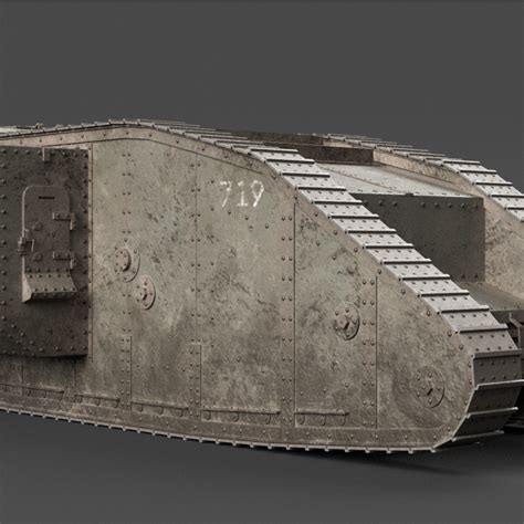 British Mark1 Tank Wwi Cgtrader