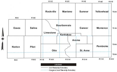 Map Of Kankakee County Cities And Towns Map