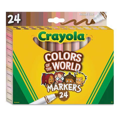 Crayola Colors Of The World Markers Set Of 24 Blick Art Materials
