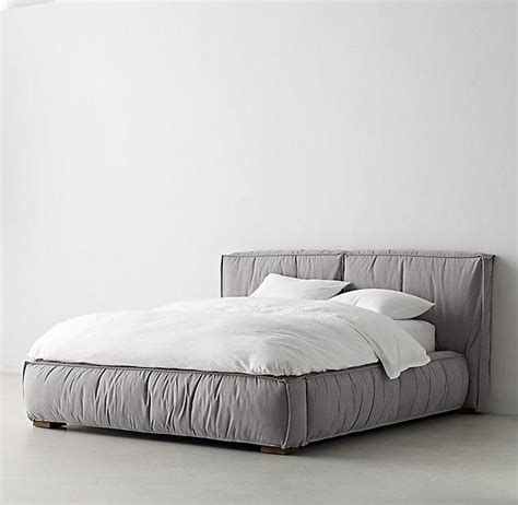 sona grey upholstered platform bed