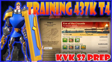Eve Of The Crusade Stage 2 Training 437000 T4 Troops In Rise Of