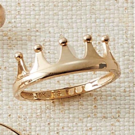 10k Gold Crown Ring Midnight Velvet