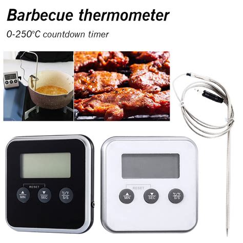 Oven Kitchen Food Thermometer Lcd Digital Meat Barbecue Bbq Cooking