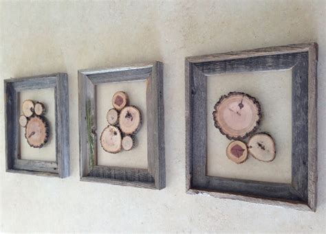 Wood Slice Art Wooded Cluster Nature Wall By Moderncrowd