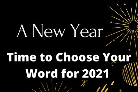 Choosing The Word For 2021