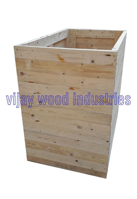 Rectangular Open Crates Wooden Shipping Crate For Storing And