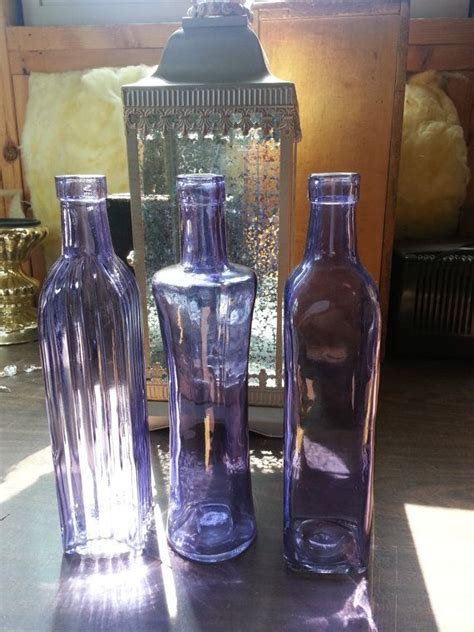 Purple Decorative Colored Glass Bottles Floral By Bertolibridal 15 95 Colored Glass Bottles