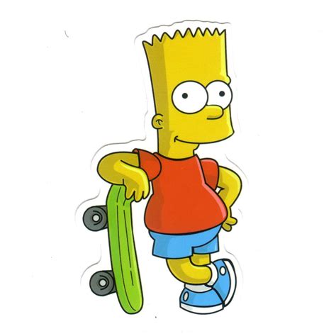 1223 Bart Simpson Skateboarding 8x45 Cm Decal Sticker Decalstar