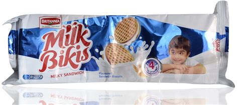 Britannia Milk Bikis Cream Biscuits 100g Pouch Grocery
