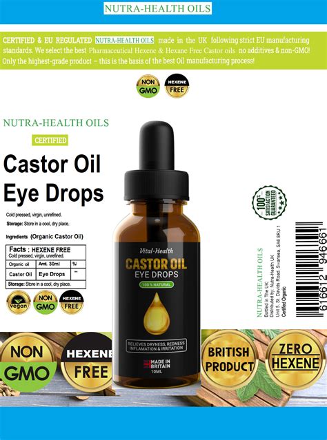 Castor Oil Eye Drops 30ml Organic Pharmaceutical Grade Etsy