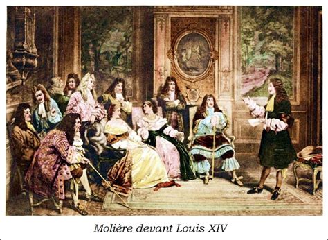 Molière Devant Louis Xiv Louis Xiv Molière Fables De La Fontaine
