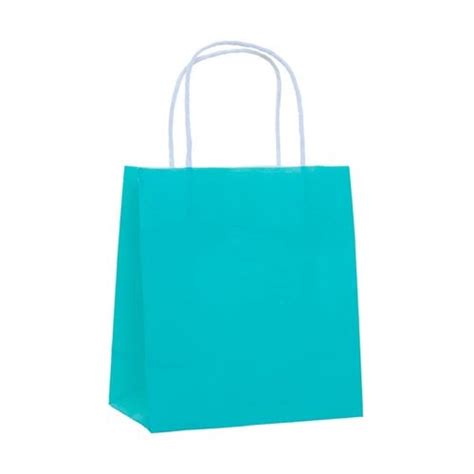 Mini Size Aqua Paper Bag 50 Pack Qis Packaging