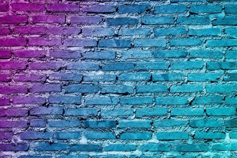 1 3d Blue Purple Brick Wall Mural Wallpaper 32 Jessartdecoration In