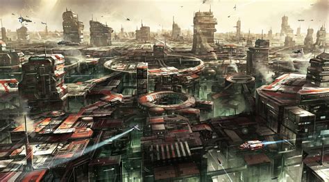 Wallpaper Digital Art Video Games City Cityscape Futuristic