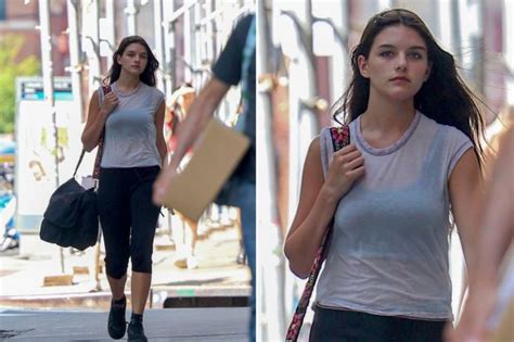 suri cruise 17 looks so grown up as tom s daughter seen wearing tank top and face full of makeup
