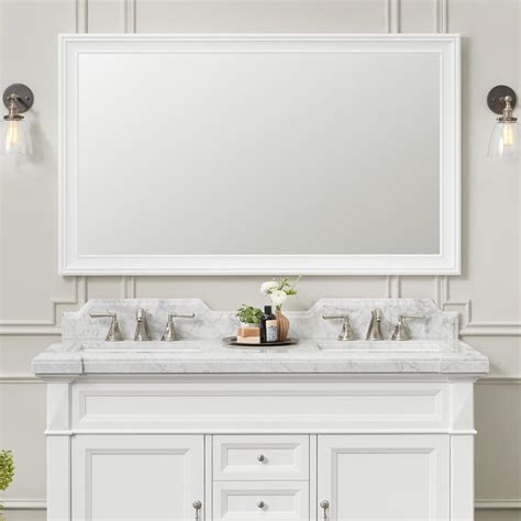 60 William Traditional Solid Wood Framed Bathroom Mirror Superior Tile