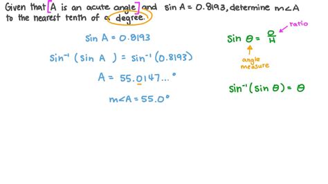 Question Video Using Inverse Trigonometric Functions To Solve A