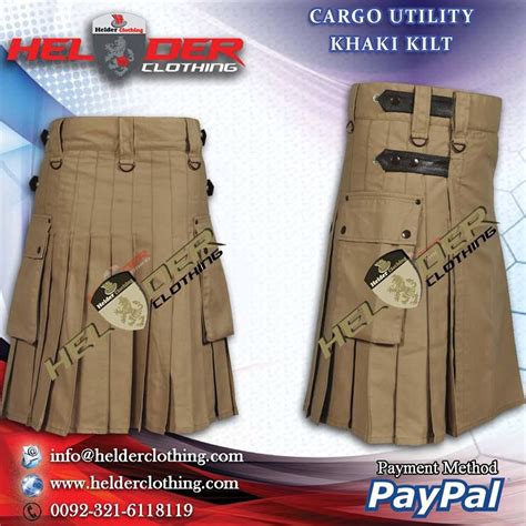 Cargo Utility Khaki Kilt Artical No Hc 1227 Camouflage Utility Kilt