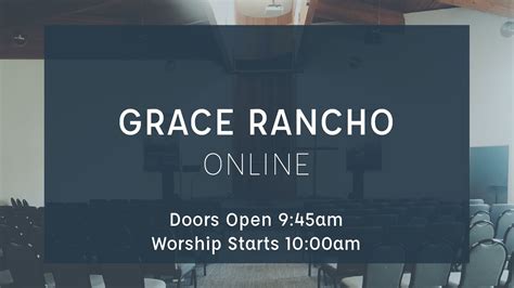 Grace Rancho Online May 24 2020 Youtube
