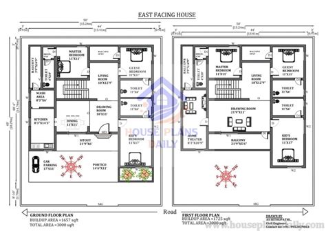 50x60 East Facing 3bhk House Plan House Plan And Designs Pdf Books