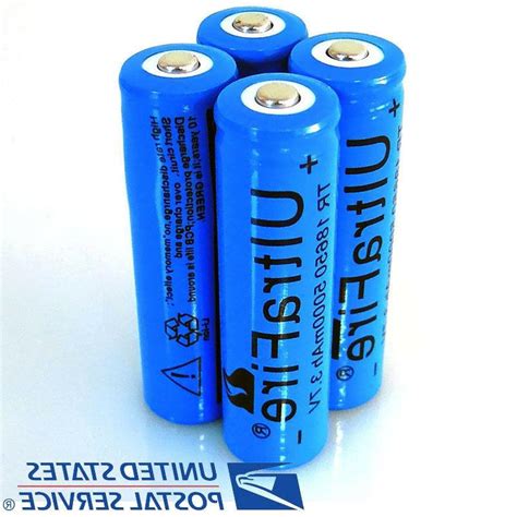 4pcs 18650 Battery 37v Li Ion Rechargeable 5000mah Batteries